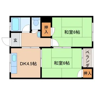 奈良県生駒市山崎新町【マンション】の間取り