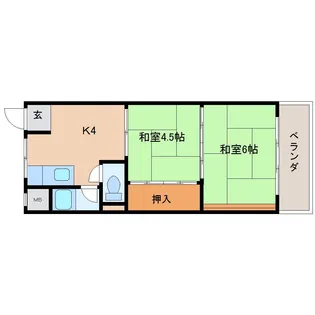奈良県生駒市壱分町【マンション】の間取り