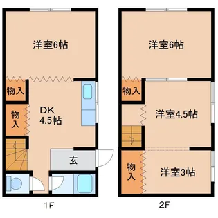 奈良県生駒市本町【アパート】の間取り