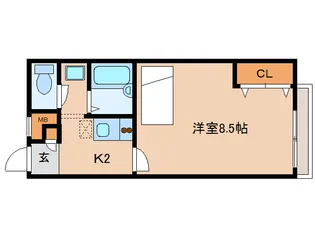 奈良県生駒市中菜畑2丁目【アパート】の間取り