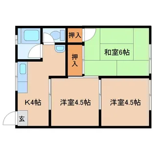 奈良県奈良市六条1丁目【アパート】の間取り