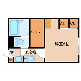 奈良県奈良市宝来町【マンション】の間取り