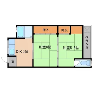 奈良県桜井市大字河西【マンション】の間取り