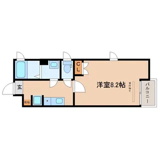 奈良県大和郡山市九条平野町【マンション】の間取り