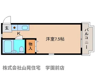 奈良県奈良市あやめ池南2丁目【マンション】の間取り