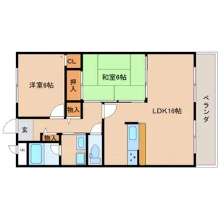 奈良県奈良市松陽台4丁目【マンション】の間取り