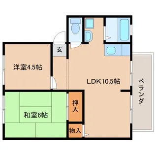 奈良県奈良市中町【アパート】の間取り