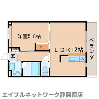 シーステージ石田【402号室】の間取り