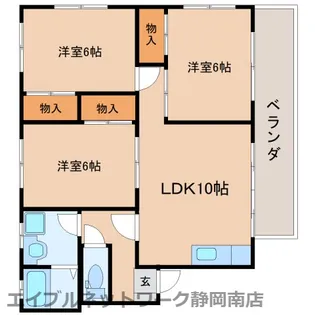 レジデンスカネト【1階】の間取り