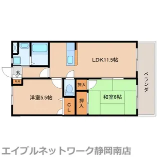 グランポワールⅡ【403号室】の間取り