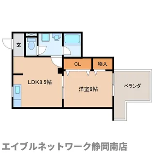 ハイネスしおつ【205号室】の間取り