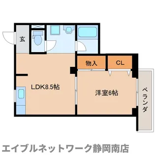ハイネスしおつ【305号室】の間取り