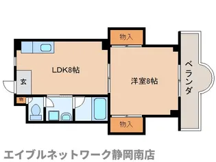 ハイネスしおつ【402号室】の間取り