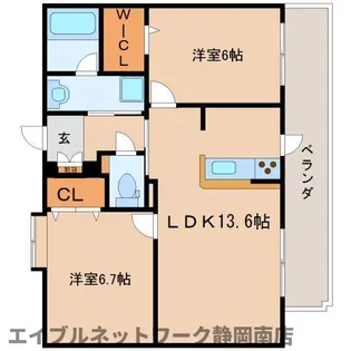 プリムローズⅡ【103号室】の間取り