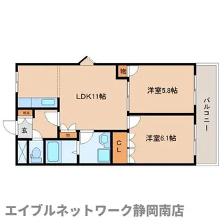 ロジュモ【2階】の間取り