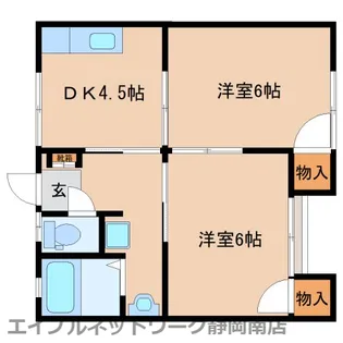 ハイツヤマモト【202号室】の間取り