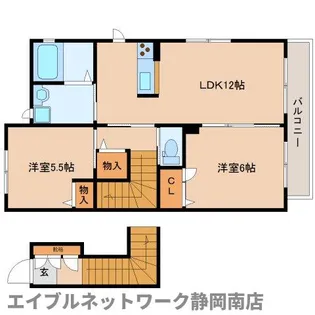 アンジュB【202号室】の間取り