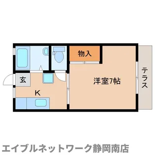 ヌーベルタウン小鹿A【103号室】の間取り