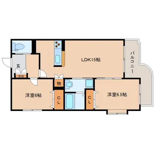 さつき町セゾンヴェール【301号室】の間取り