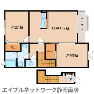 ヴィラ カルム【2階】の間取り