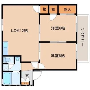 グリーンパークU【202号室】の間取り