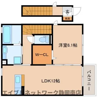 カサブランカB棟【2階】の間取り