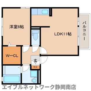 プレジオ高松B【2階】の間取り