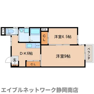 コリドール登呂【101号室】の間取り