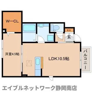 プレジオ登呂【1階】の間取り