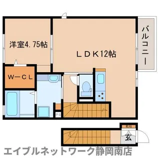 シャンポワール中島Ⅱ【2階】の間取り