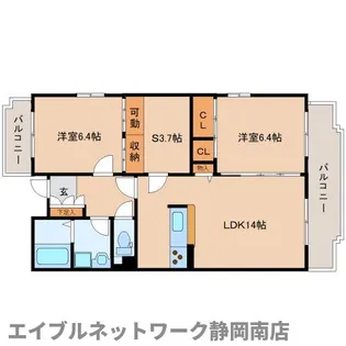 ステージグランブルー【4階】の間取り