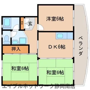 中島グリーンハイツ南棟【205号室】の間取り