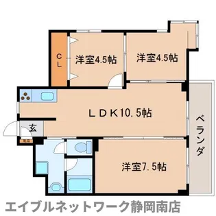 パーソンシティ中田【4階】の間取り