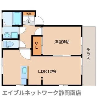 ラフィンカ中田B【101号室】の間取り