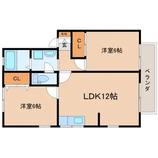 ルミエール【202号室】の間取り