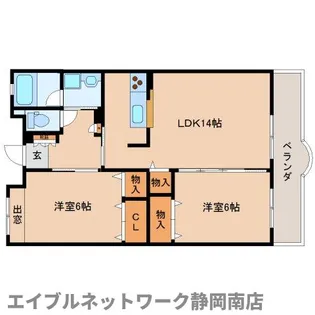 レイセレッソ【502号室】の間取り