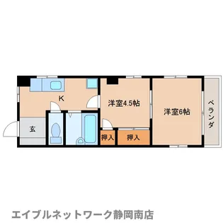 ロイヤル西中原【301号室】の間取り