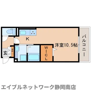 アジュールⅢ【202号室】の間取り