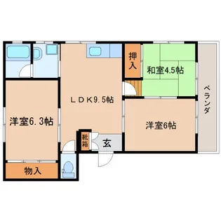 サンハイム住【2階】の間取り