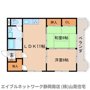 グランデ馬渕【302号室】の間取り