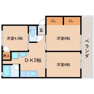 ハイツモリモト【202号室】の間取り