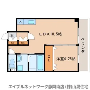 エスカイア南町【607号室】の間取り