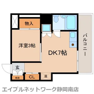 ボーセジュール・サツカビル【506号室】の間取り