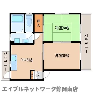 オラシオン南八幡B棟【2階】の間取り