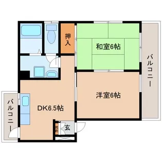 オラシオン南八幡C棟【3階】の間取り