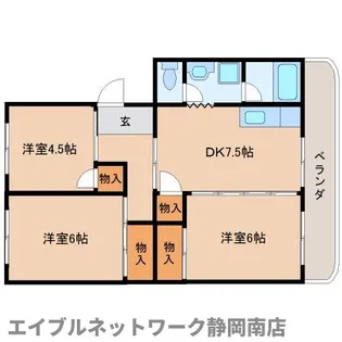 カトレアマンション【105号室】の間取り