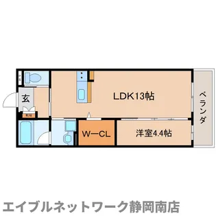 オラシオン八幡【4階】の間取り