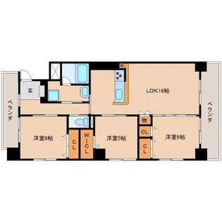 ウィズ・パルティール【305号室】の間取り