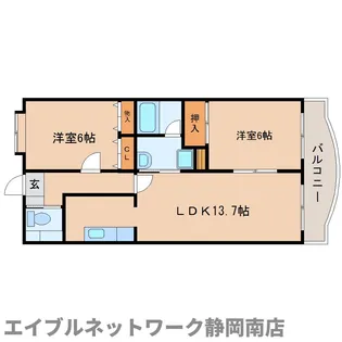 キャッスル【3階】の間取り
