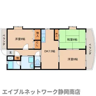 キャッスル【4階】の間取り